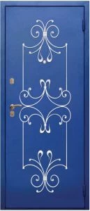 Дверь с кованными элементами DZ757