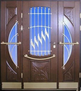 Дверь с кованными элементами DZ618