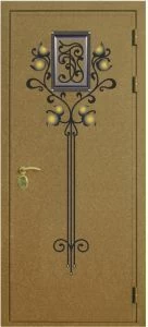 Дверь с кованными элементами DZ709