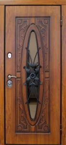 Дверь с кованными элементами DZ610