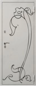 Дверь с кованными элементами DZ740