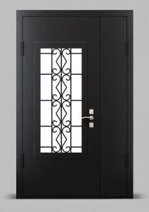 Дверь с кованными элементами DZ613
