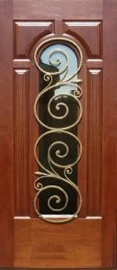 Дверь с кованными элементами DZ532