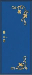 Дверь с кованными элементами DZ722